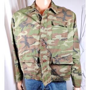 KMart XL Camo Shirt 100% Cotton Military Hunting Utility Pockets